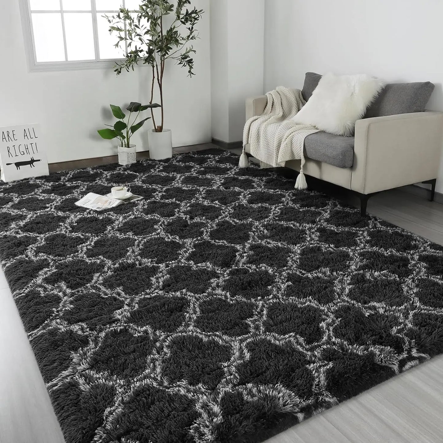 Large Super Soft Shag Area Rug