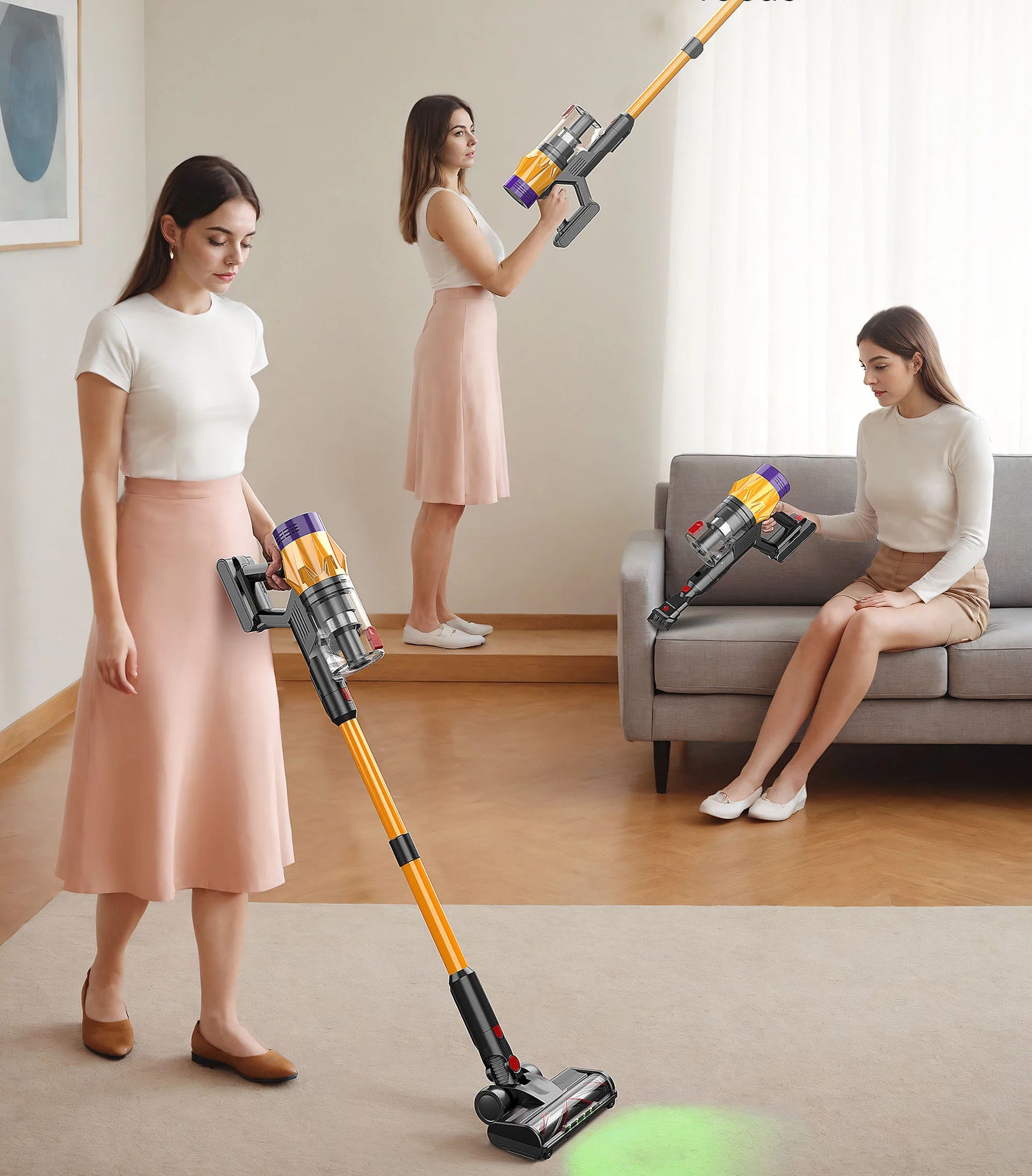 Cordless Handheld Vacuum With Touch Screen And Smart Dust Sensor