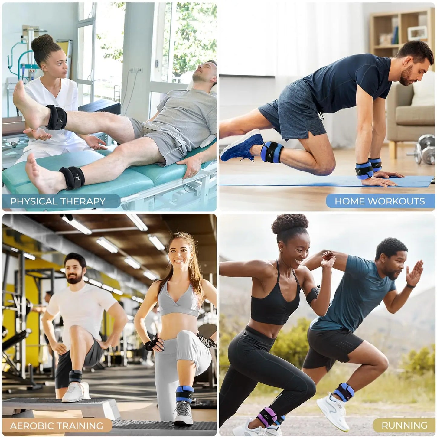Adjustable Wrist and Ankle Weights for Women and Men