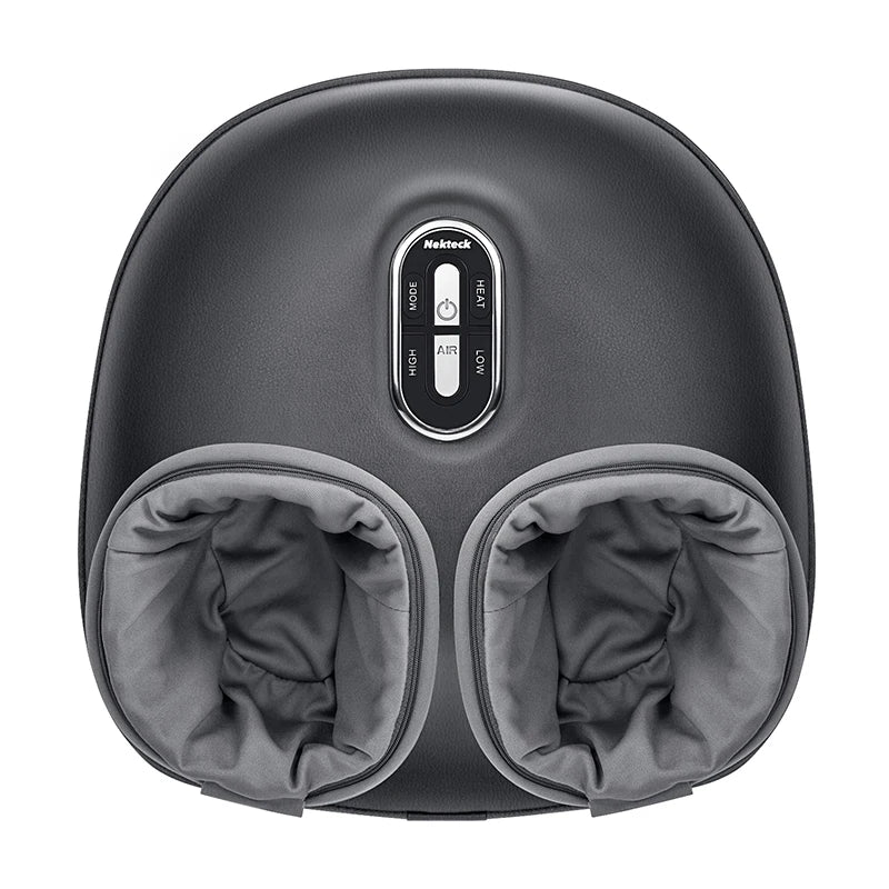 Heated Foot Massager With Air Compression And Shiatsu Knead Roller