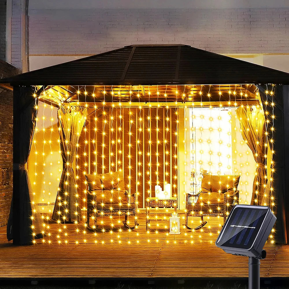 Outdoor Solar Fairy Garland String Lights 8 Modes
