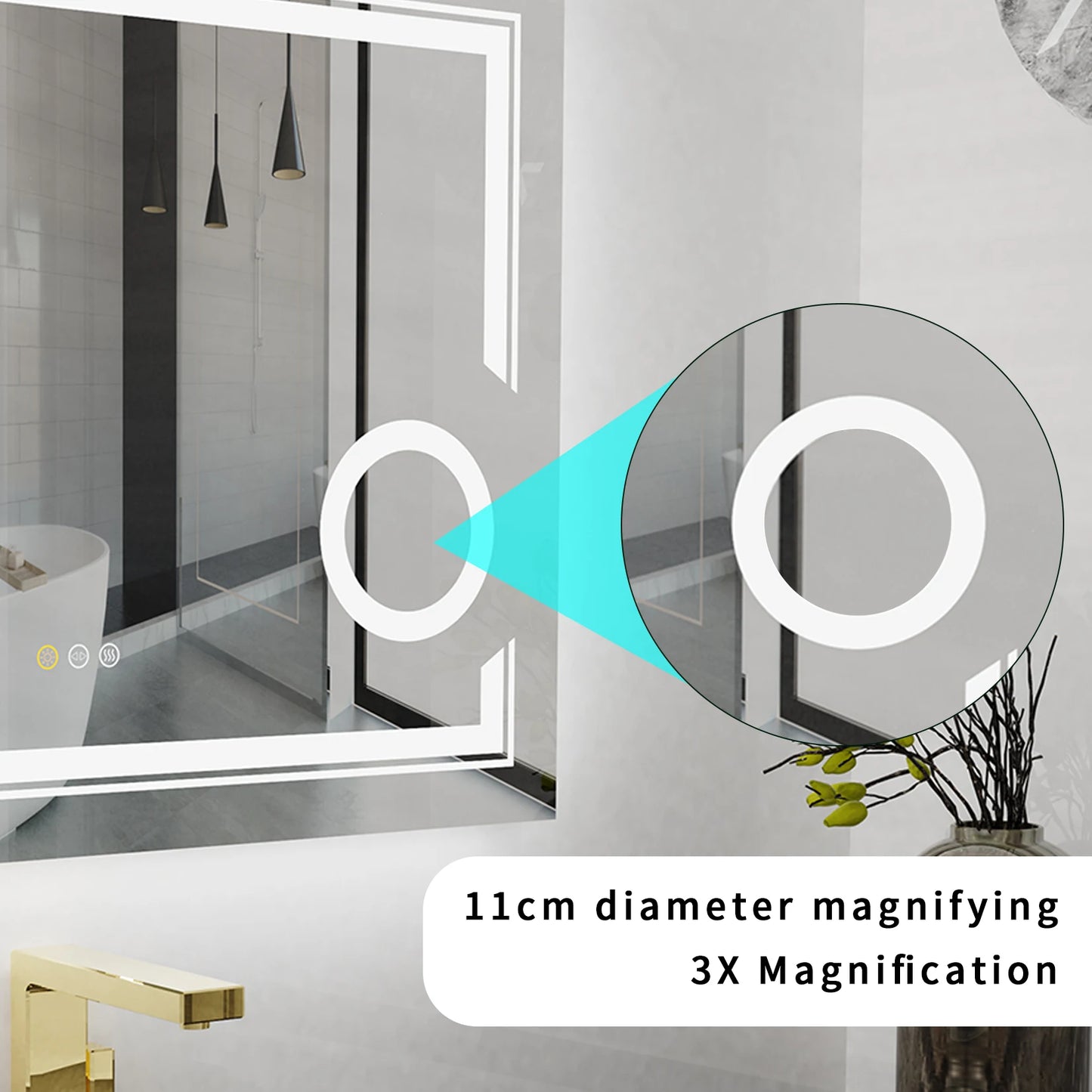 LED Wall Mounted Bathroom Mirror