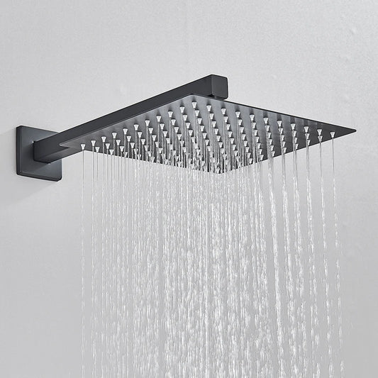 Black Concealed Rain Waterfall Shower System  With Tub Spout