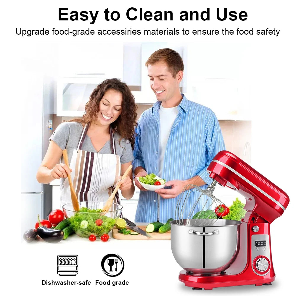 Quiet Motor 6-speed Kitchen Stand Mixer And Food Processor Blender