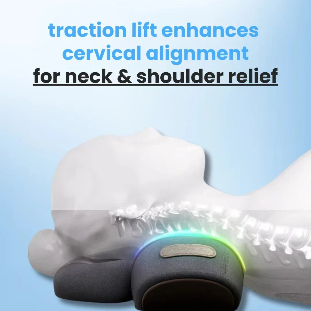 3-in-1 Neck Massager Cervical Pillow With Hot Compress And Vibration Massage