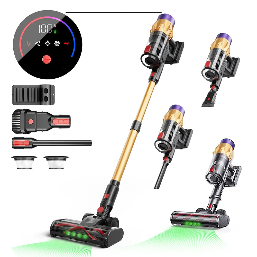 Cordless Handheld Vacuum With Touch Screen And Smart Dust Sensor