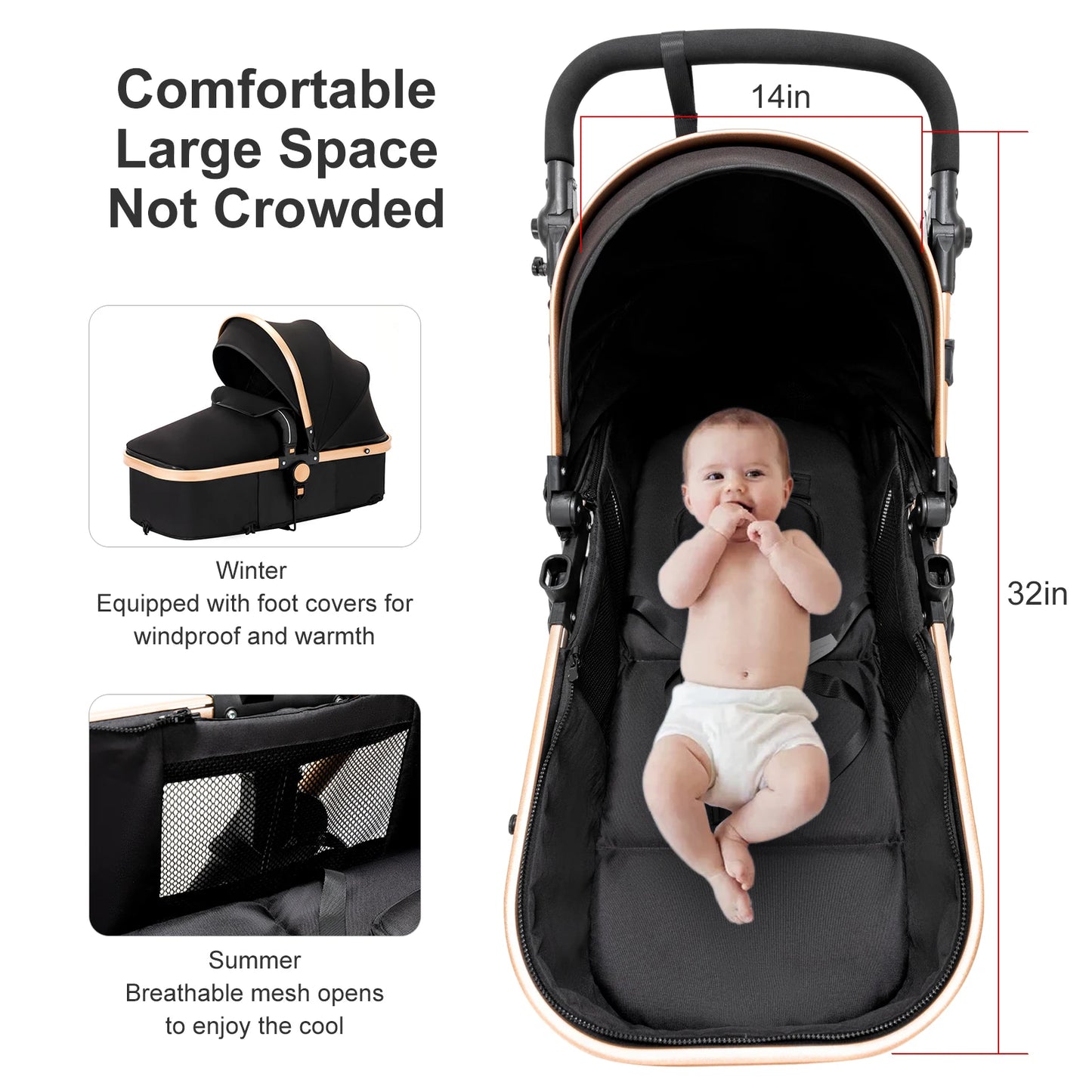 High quality newborn Lightweight Baby Stroller
