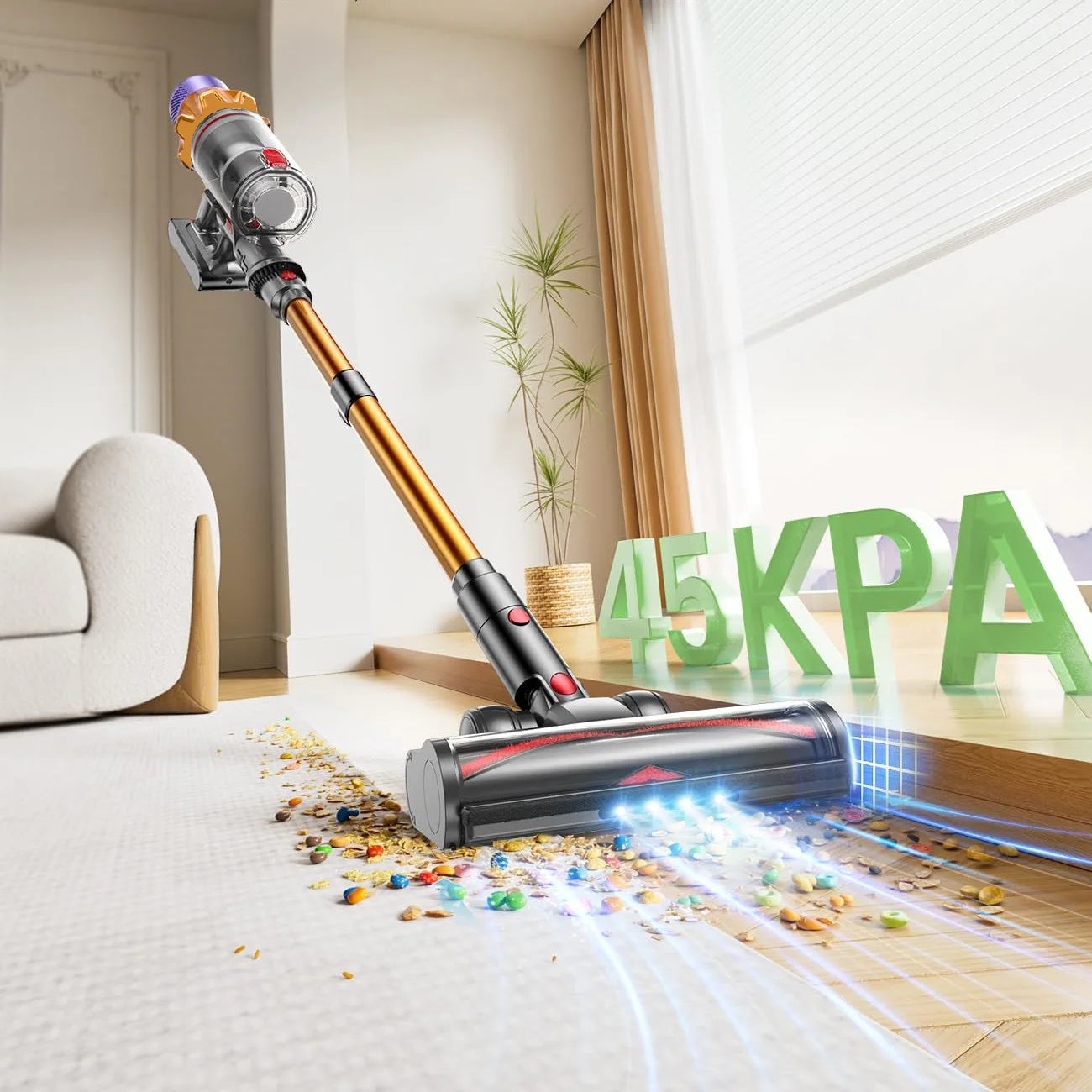 Cordless Handheld Vacuum With Touch Screen And Smart Dust Sensor