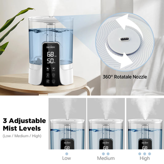 Home Air Humidifier with Led Digital Display 6L