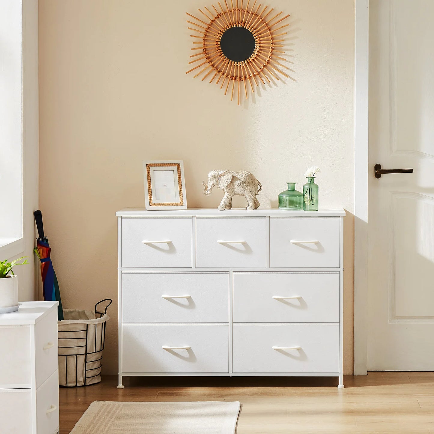 Desser For Bedroom With 7 Fabric Drawers Organizer Storage Closet Chest Clothes For Living Room Display Cabinet Of Furniture