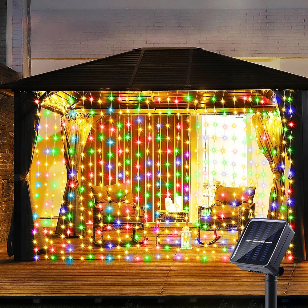 Outdoor Solar Fairy Garland String Lights 8 Modes