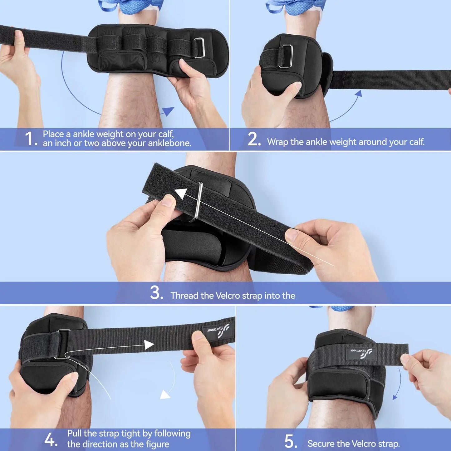 Adjustable Wrist and Ankle Weights for Women and Men