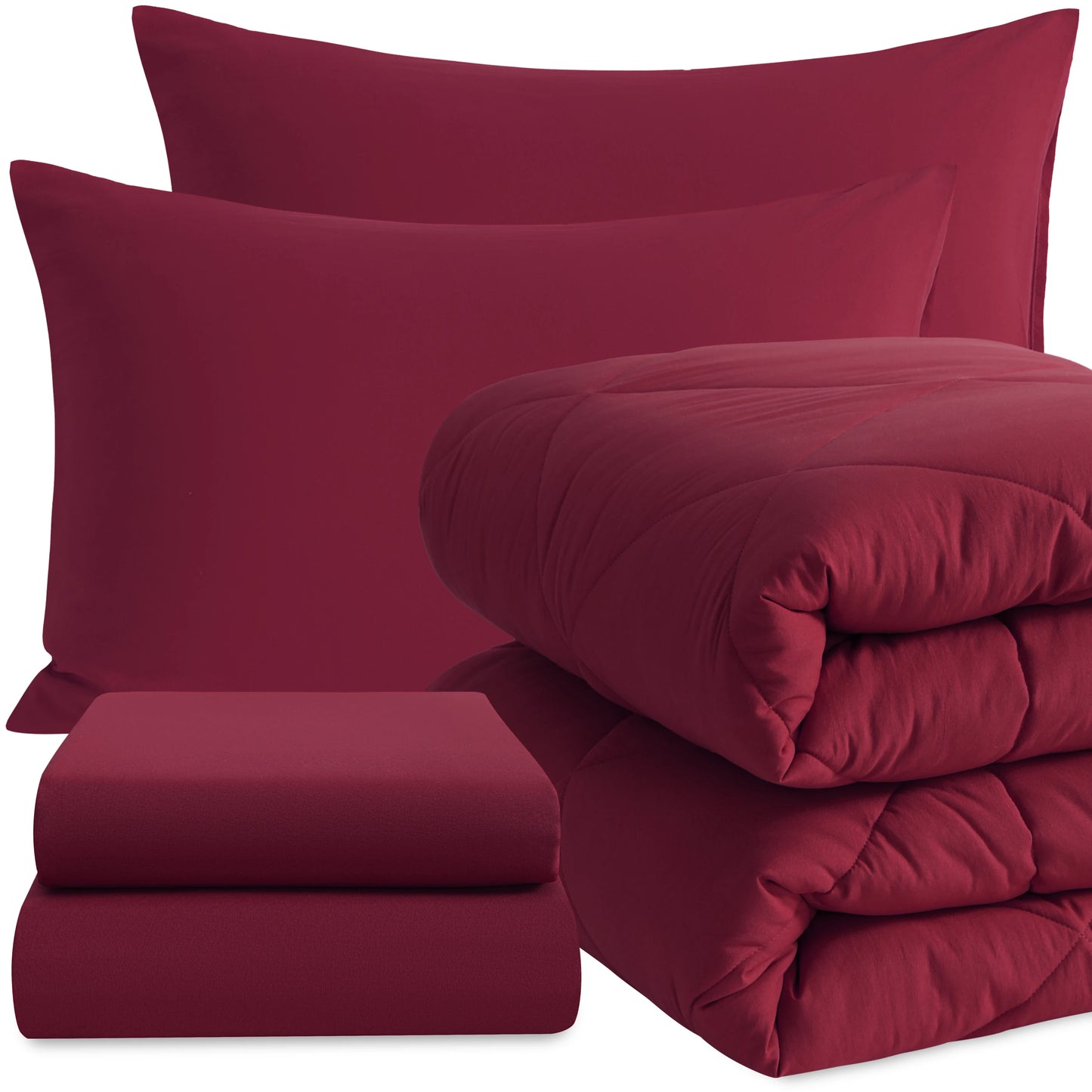 5 Piece Breathable Bedding And Comforter Set