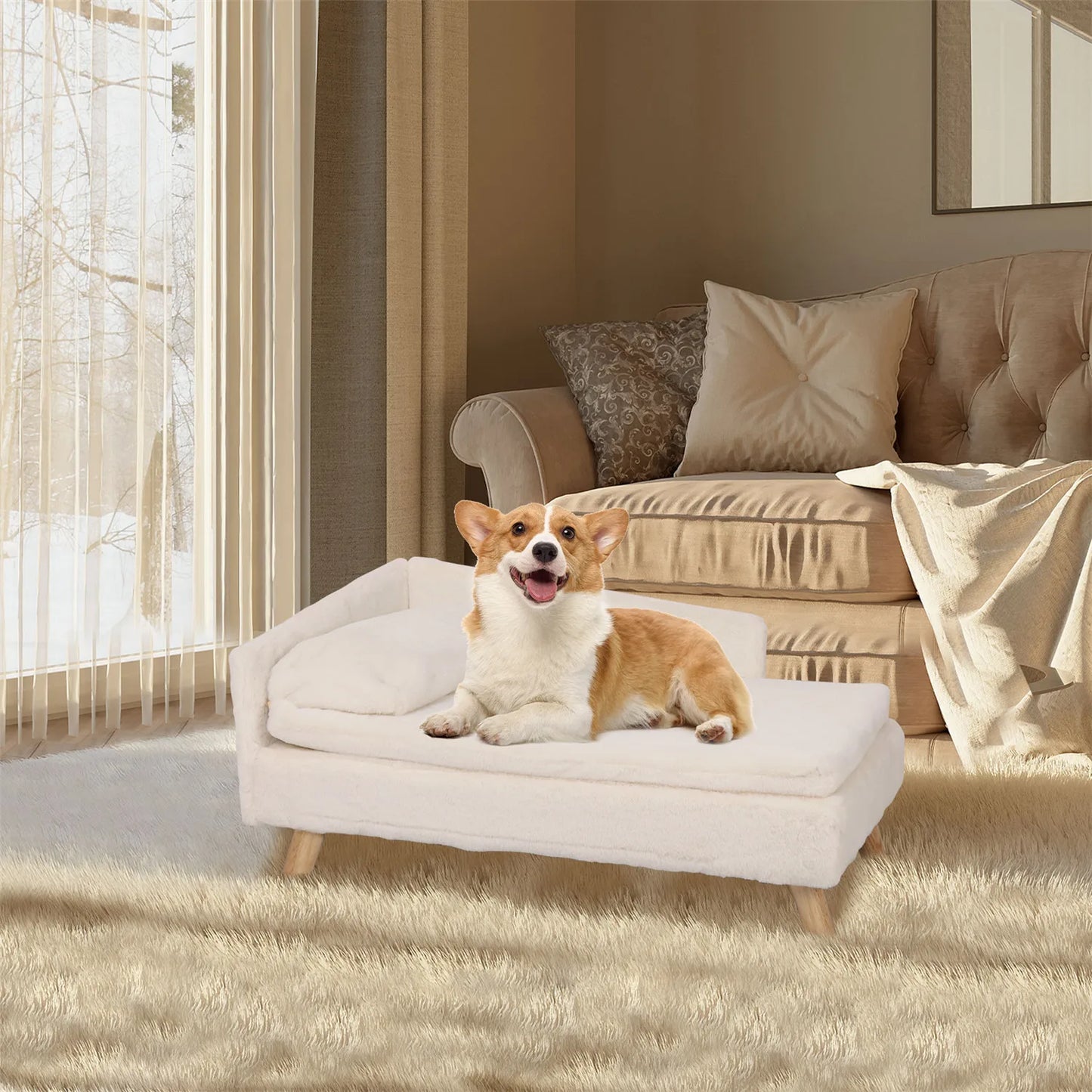 Elevated Pet Bed with Cozy Pad That Is Waterproof