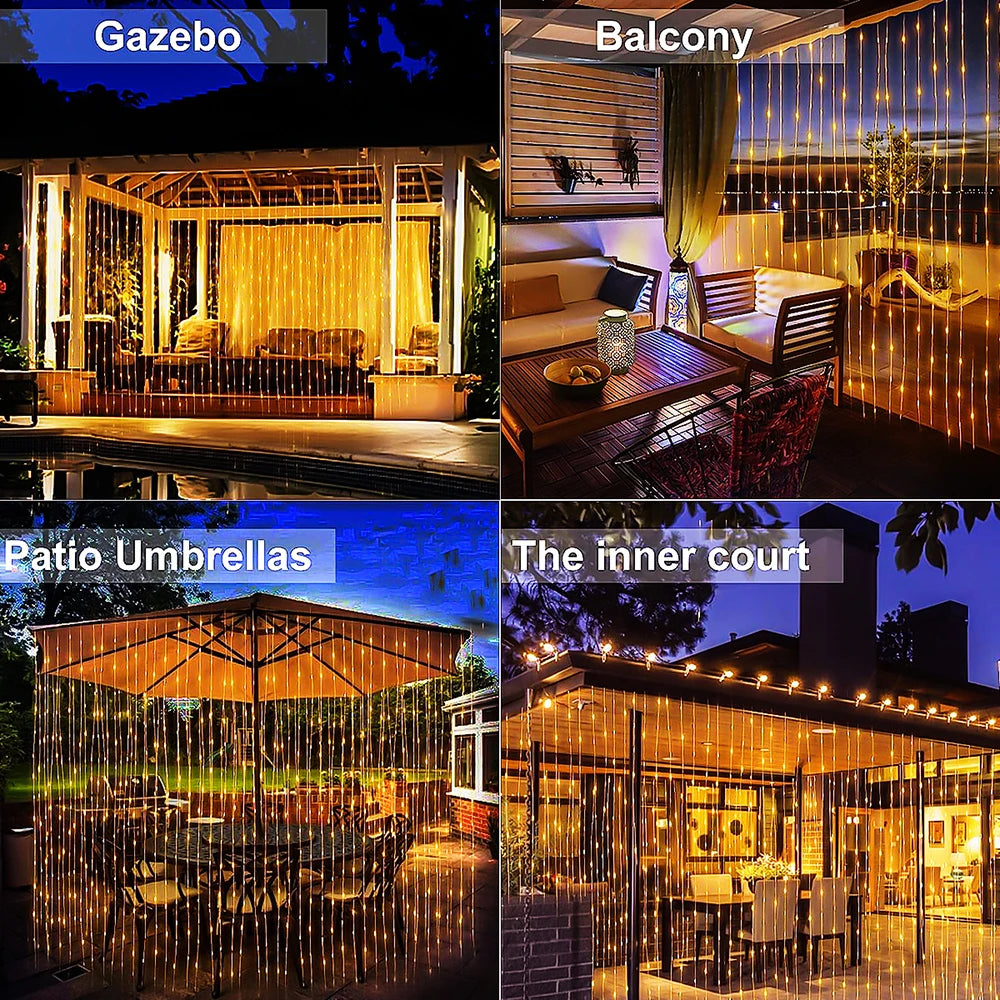 Outdoor Solar Fairy Garland String Lights 8 Modes
