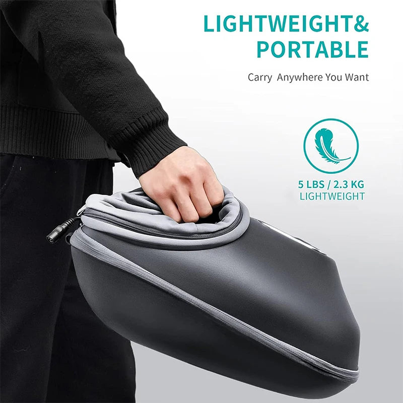 Heated Foot Massager With Air Compression And Shiatsu Knead Roller