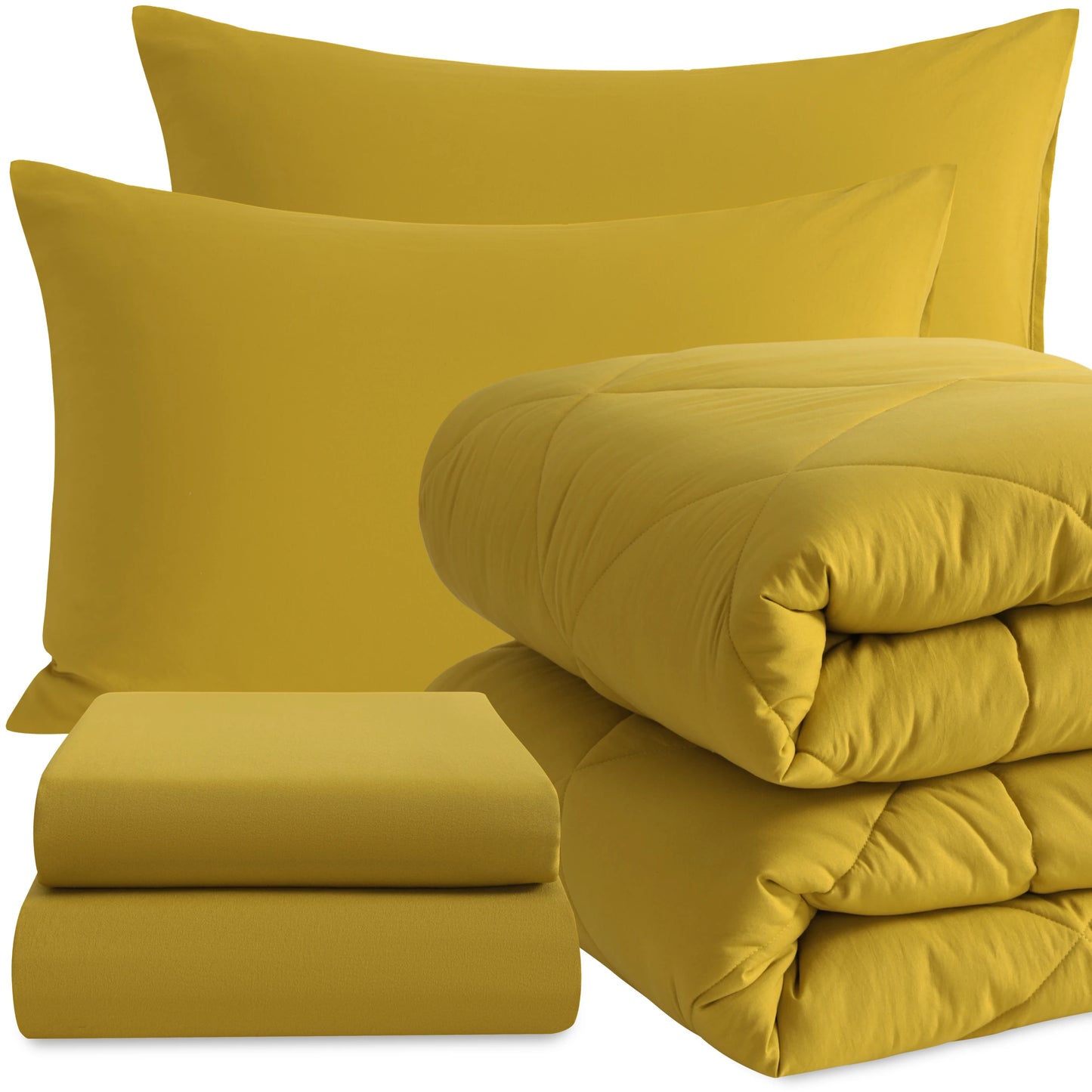 5 Piece Breathable Bedding And Comforter Set