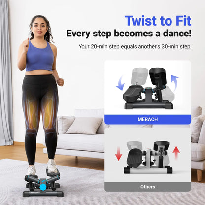 Exercise Stepper with Resistance Band