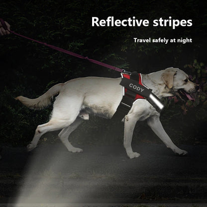 Dog Harness NO PULL Reflective Breathable Adjustable Pet Harness Vest with ID Custom Patch