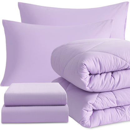 5 Piece Breathable Bedding And Comforter Set
