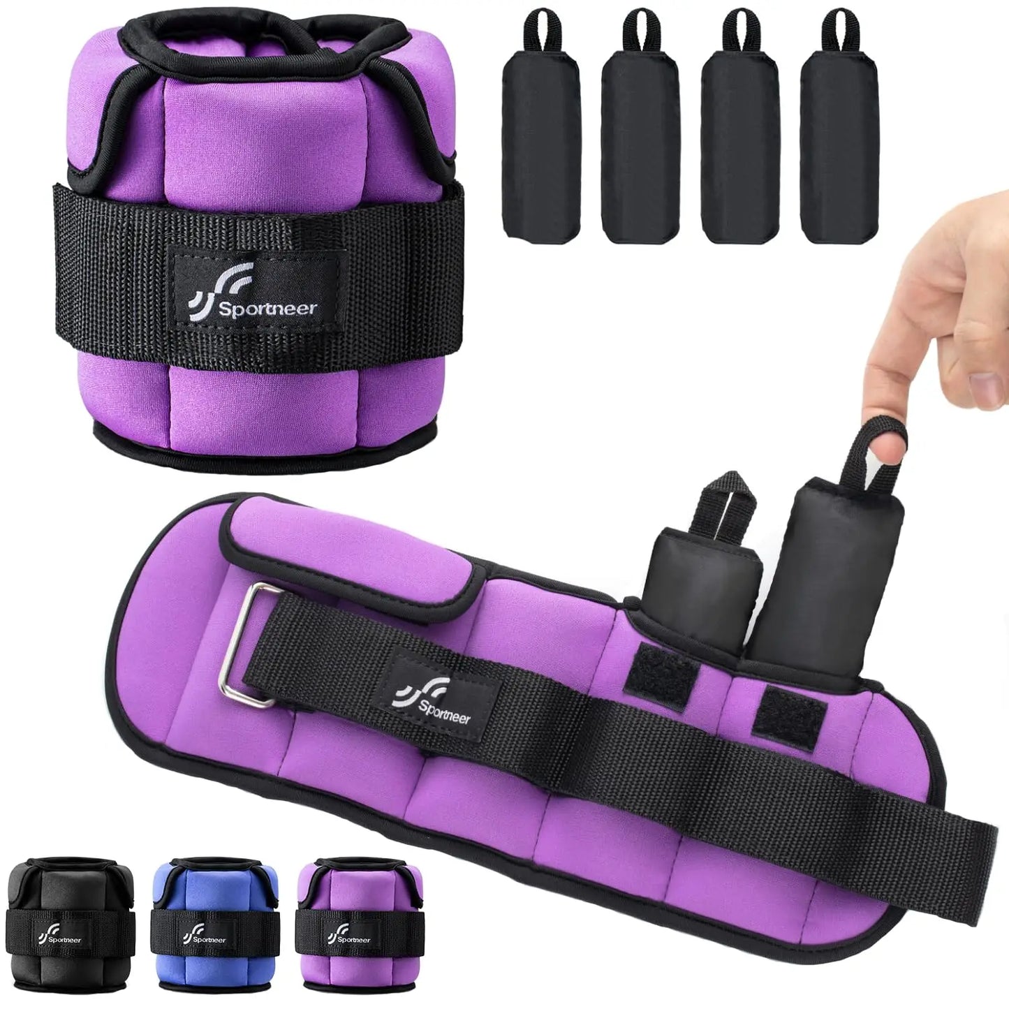 Adjustable Wrist and Ankle Weights for Women and Men