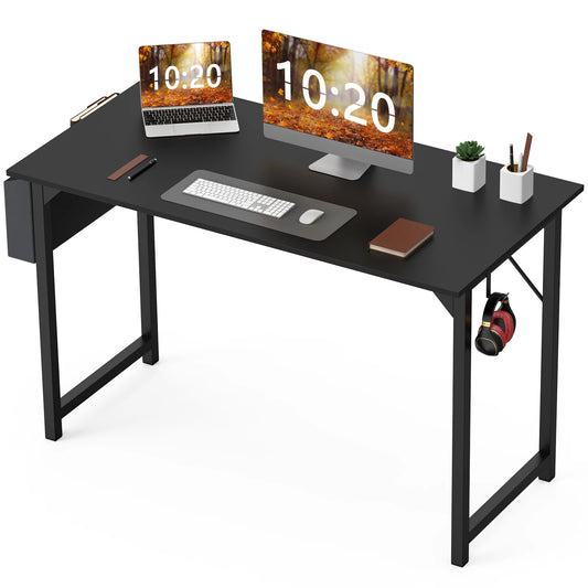 Computer Writing Desk with Side Bag & Headphone Hook
