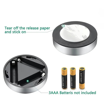 10 件 Mini Led Night Light, Self Adhesive Push Light Stairs Hallway Closet Kitchen Bedroom, Cabinets, Counters, Hallway