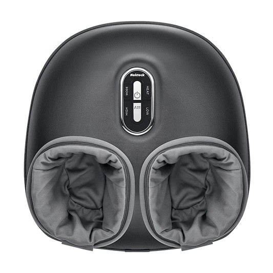 Heated Foot Massager With Air Compression And Shiatsu Knead Roller