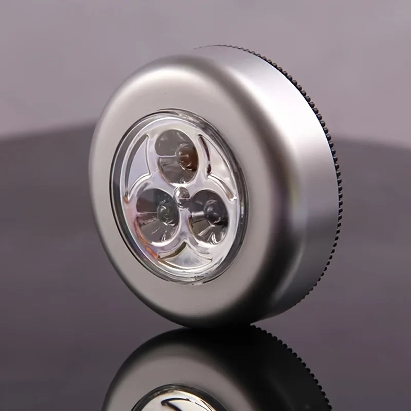 10 件 Mini Led Night Light, Self Adhesive Push Light Stairs Hallway Closet Kitchen Bedroom, Cabinets, Counters, Hallway