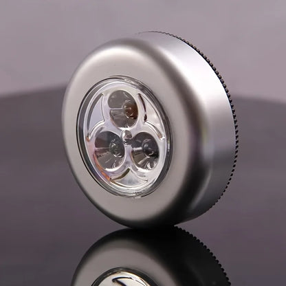 10 件 Mini Led Night Light, Self Adhesive Push Light Stairs Hallway Closet Kitchen Bedroom, Cabinets, Counters, Hallway