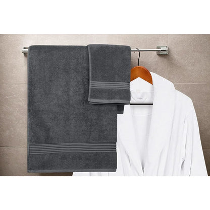 48-Piece Premium Towel Set, 12 Bath Towels, 12 Hand Towels, and 24 Wash Cloths, 100% Ring Spun Cotton Highly Absor