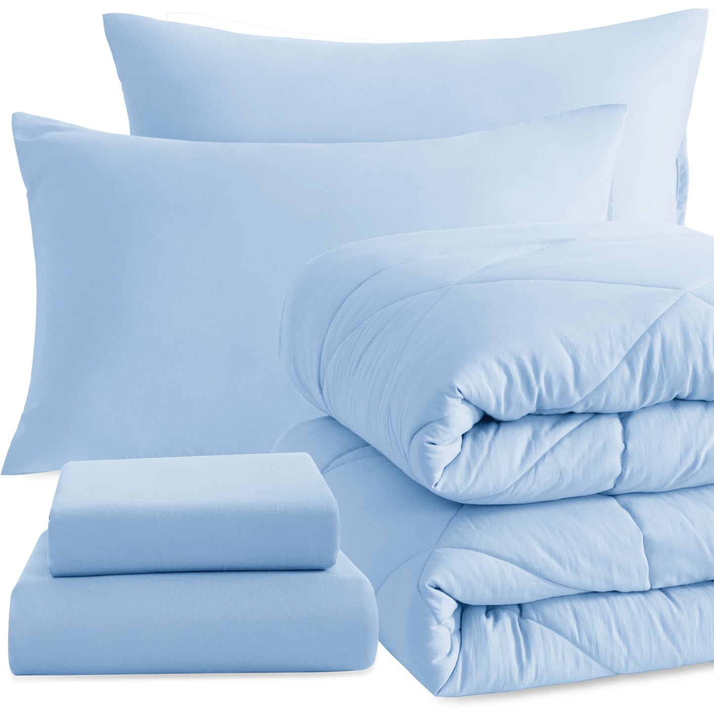 5 Piece Breathable Bedding And Comforter Set