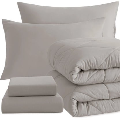 5 Piece Breathable Bedding And Comforter Set