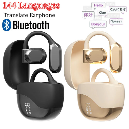 AI Two - Way Instant Voice Translating Bluetooth Earbuds With Real Time translating