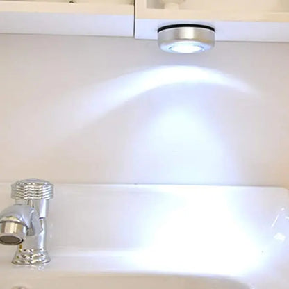 10 件 Mini Led Night Light, Self Adhesive Push Light Stairs Hallway Closet Kitchen Bedroom, Cabinets, Counters, Hallway