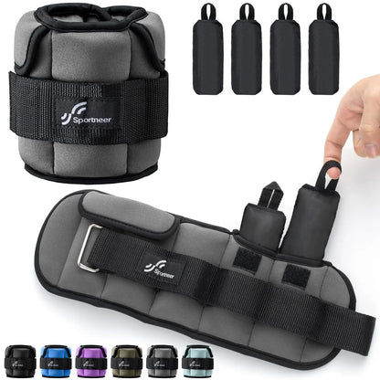 Adjustable Wrist and Ankle Weights for Women and Men