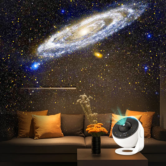 Star Projector,13 in 1 Planetarium Galaxy Projecto,360°Rotation,Mute Design,HD Image&Timing for Bedroom,Birthday,Christmas Decor