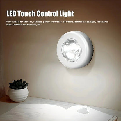 10 件 Mini Led Night Light, Self Adhesive Push Light Stairs Hallway Closet Kitchen Bedroom, Cabinets, Counters, Hallway
