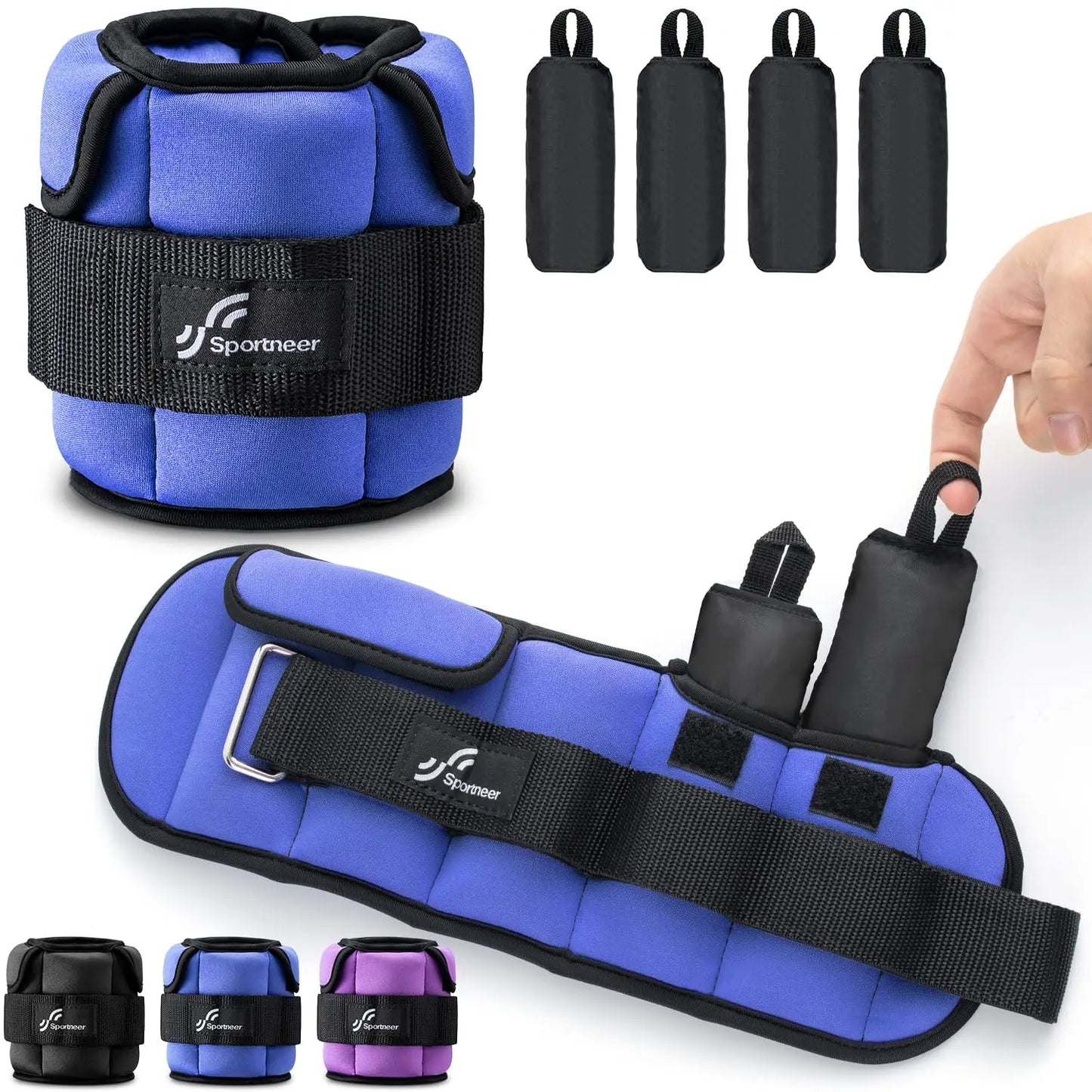 Adjustable Wrist and Ankle Weights for Women and Men