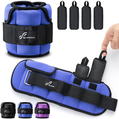 Adjustable Wrist and Ankle Weights for Women and Men