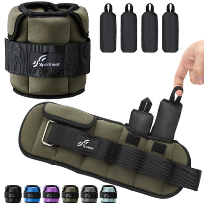 Adjustable Wrist and Ankle Weights for Women and Men