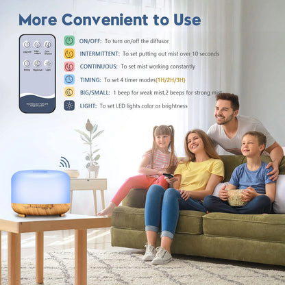 Essential Oil Aromatherapy Diffuser And Humidifier With Auto Shut Off