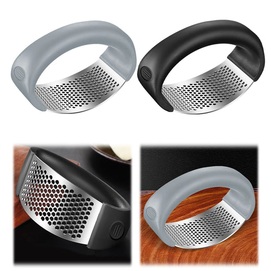 Stainless Steel Curved Manual Garlic Masher