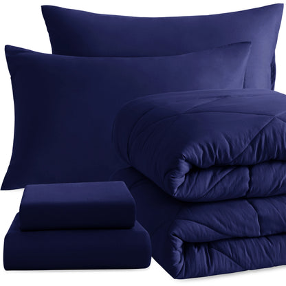 5 Piece Breathable Bedding And Comforter Set