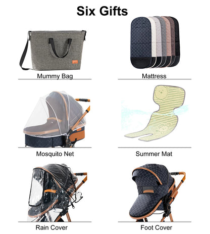 Luxury Portable 3 in 1 Traveler Baby Stroller