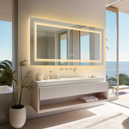 Extra Large Rectangle LED Bathroom Vanity Mirror LED
