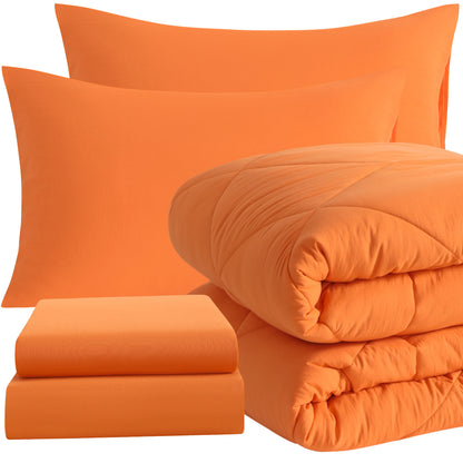 5 Piece Breathable Bedding And Comforter Set