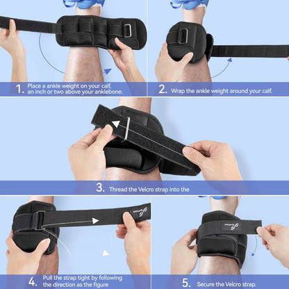 Adjustable Wrist and Ankle Weights for Women and Men