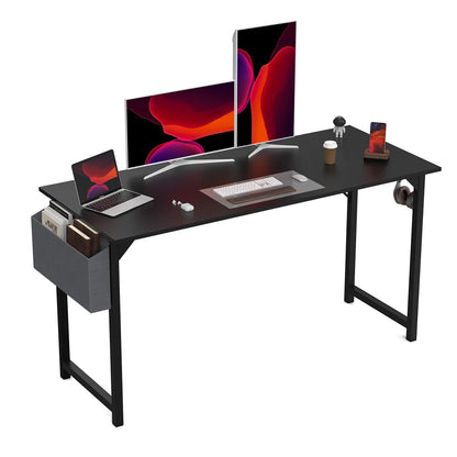 Computer Writing Desk with Side Bag & Headphone Hook