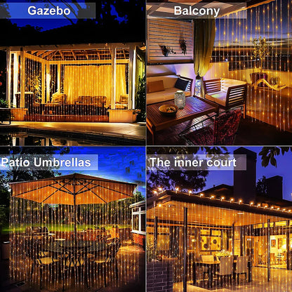 Outdoor Solar Fairy Garland String Lights 8 Modes